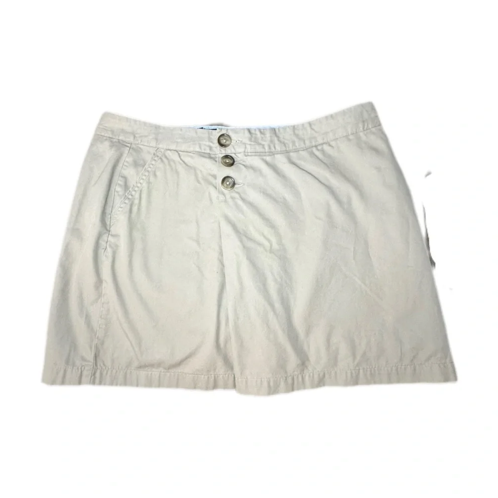 Lands' End Women's Light Khaki Skort with Buttons